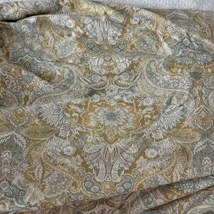 Pottery Barn Paisley (linen/cotton blend) Duvet with marching pillow shams
